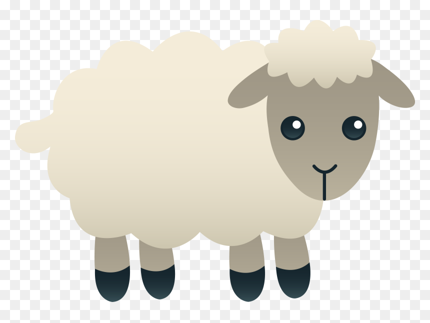 Friendly Cartoon Sheep Illustration - Free PNG Download