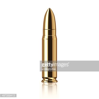 Two Rifle Bullets  Great PowerPoint ClipArt for Presentations