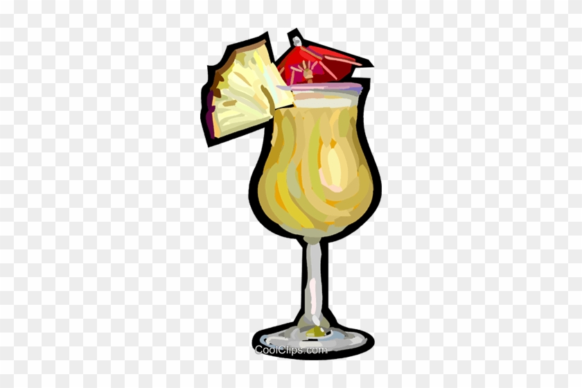 Classic Tropical Cocktail Illustration - Refreshing Drink Art