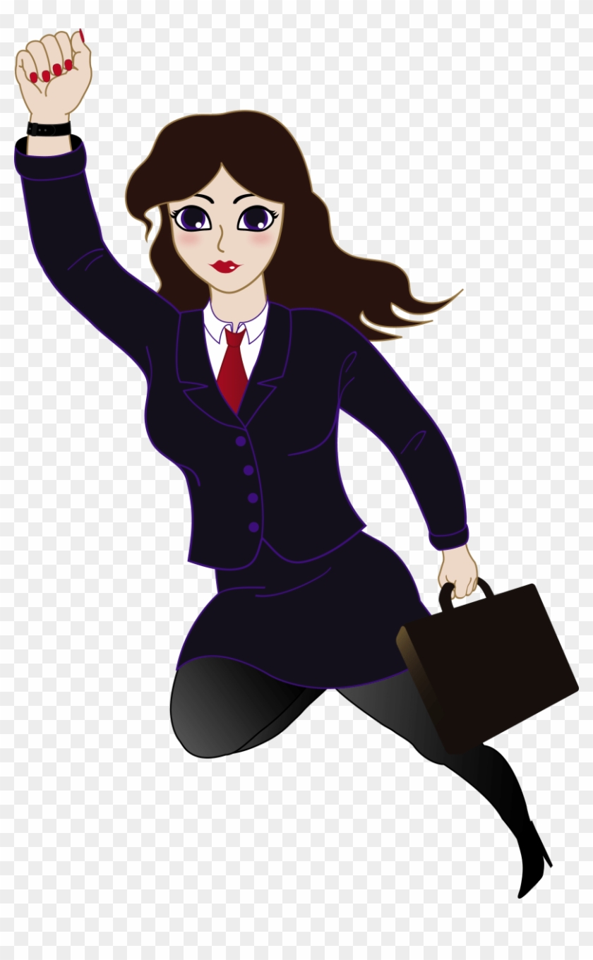 Empowered Businesswoman Illustration - Professional Success & Leadership