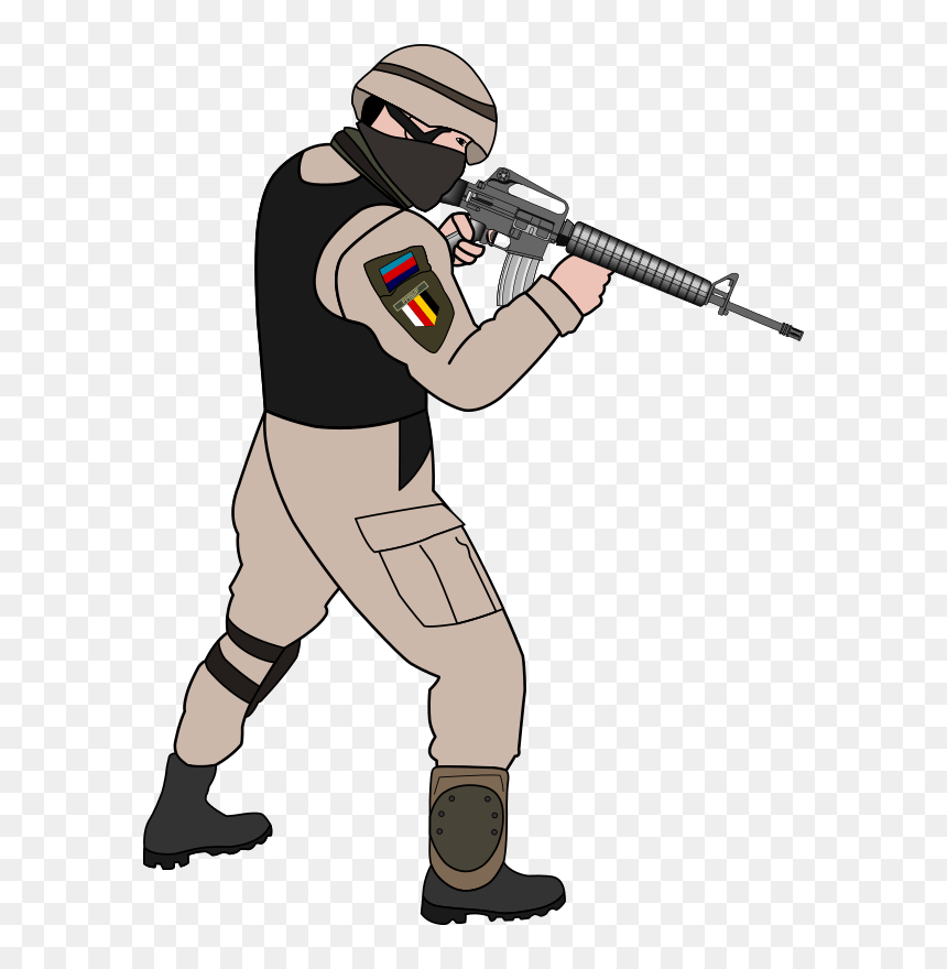 Tactical Soldier Illustration - Military Gear and Weaponry Visual