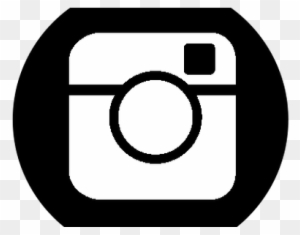 Black and white Instagram logo icon featuring a camera inside a rounded square.