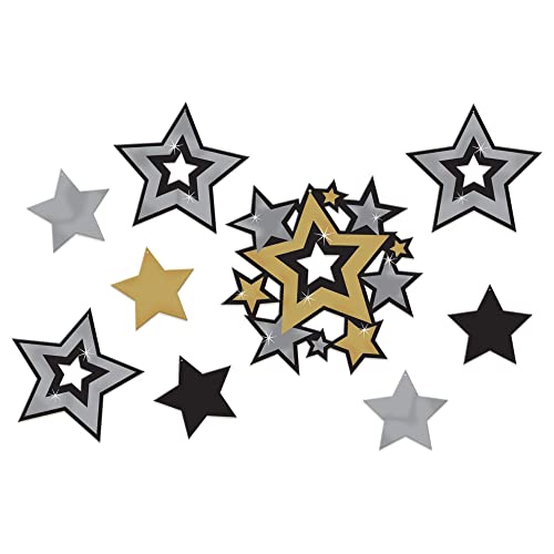 Metallic Star Decorations - Festive Party & Event Supplies