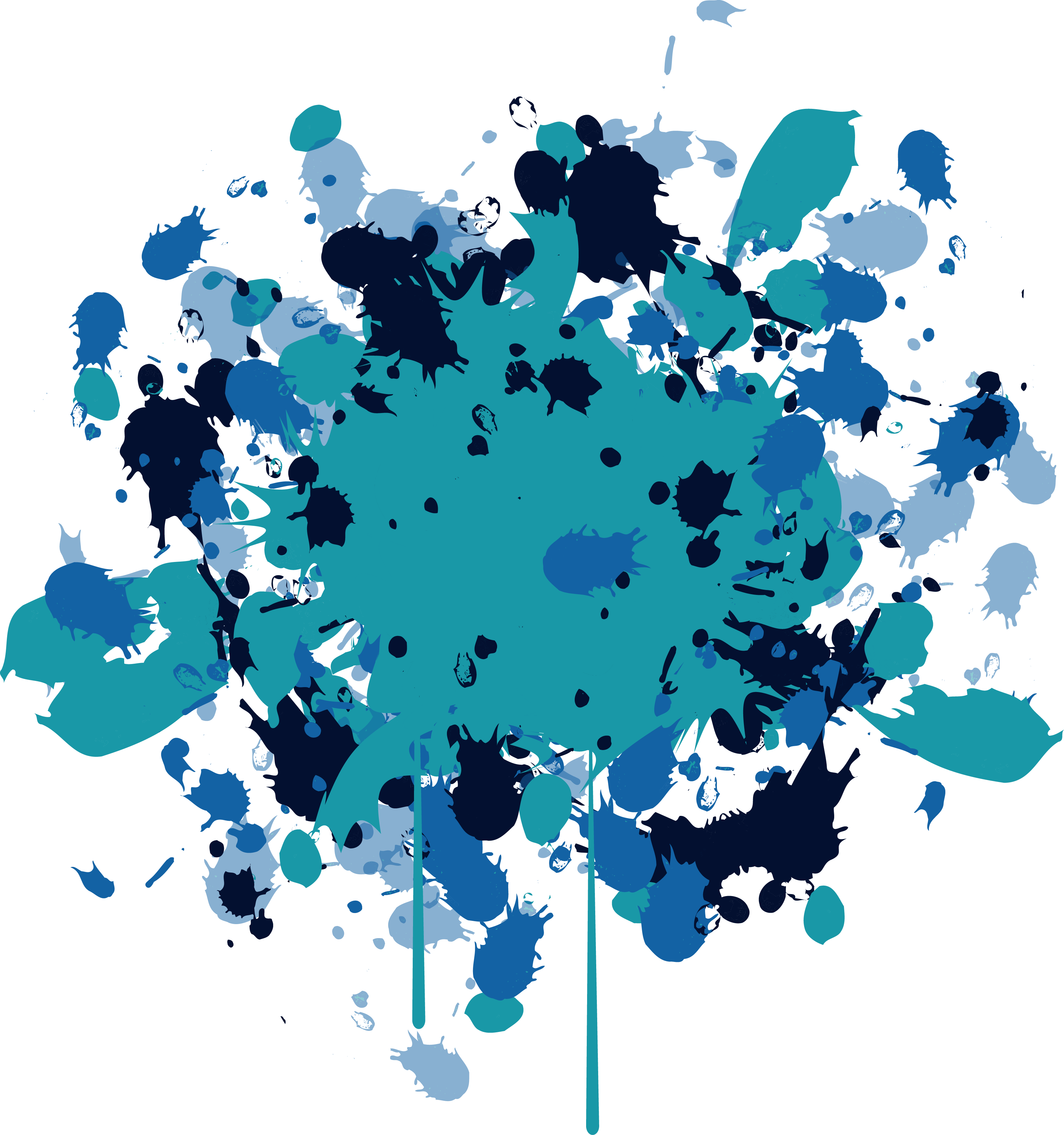 blue splats - Clip Art Library