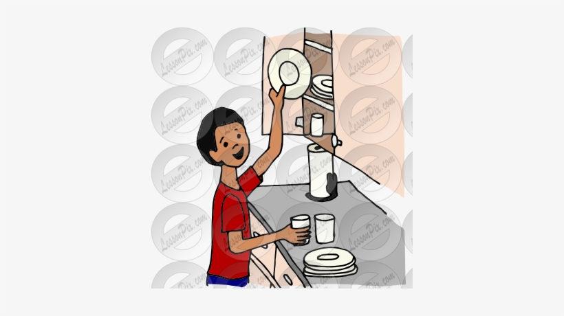 put dishes away clipart