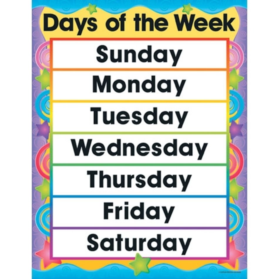 Free Days Of The Week Clipart Free Days Of The Week Clipart