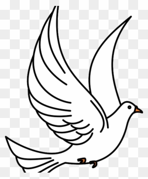 White Dove in Flight - Symbol of Peace and Hope | Free Illustration