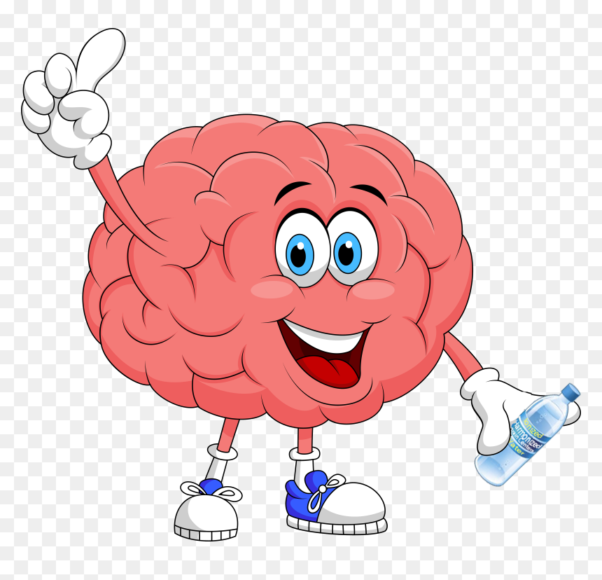 Brain Health Mascot - Stay Hydrated and Think Smart!