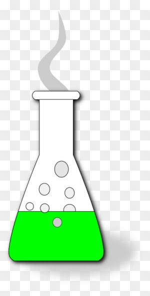 Chemical Reaction in Erlenmeyer Flask - Science Illustration