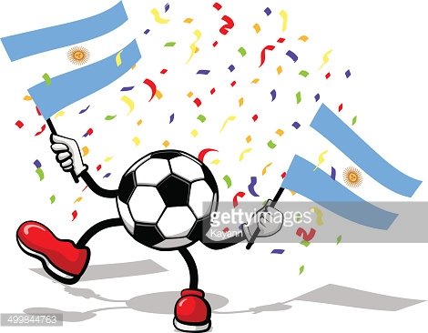 Argentina Soccer Celebration - Joyful Football Fan Illustration
