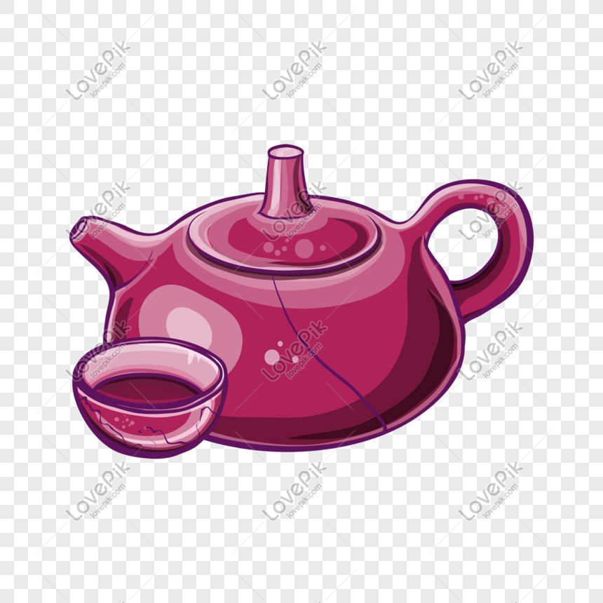 Pink Teapot and Kettle Cartoon Illustrat Graphic by pch.vector · Creative  Fabrica