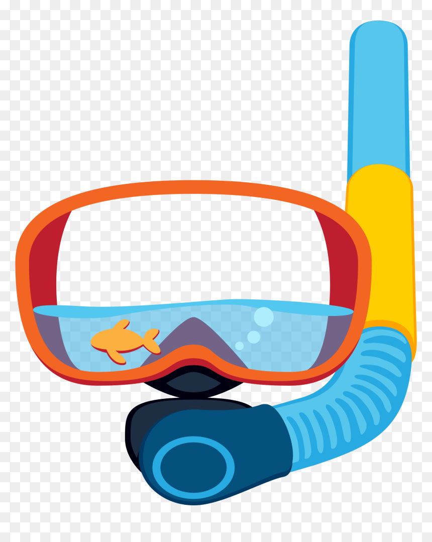 Vector Illustration Of Snorkeling Kid Royalty Free SVG, Cliparts - Clip ...