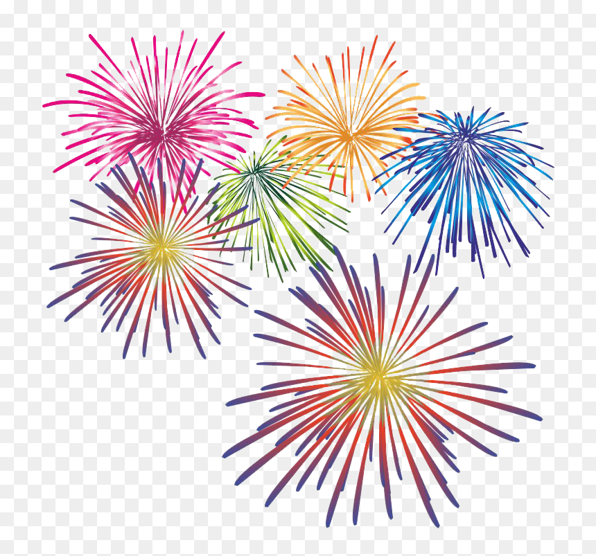 Vibrant Fireworks Illustration for Celebrations and Events