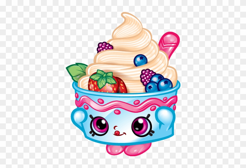 Shopkins Ice Cream Cup Character - Fun Dessert Toy Illustration