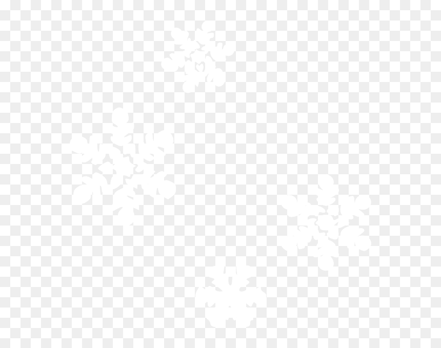 White snowflake illustrations scattered on transparent background, stylized vector design for winter themes.