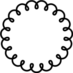 Scalloped Circular Border Frame - Free Vector Clipart for Design Projects