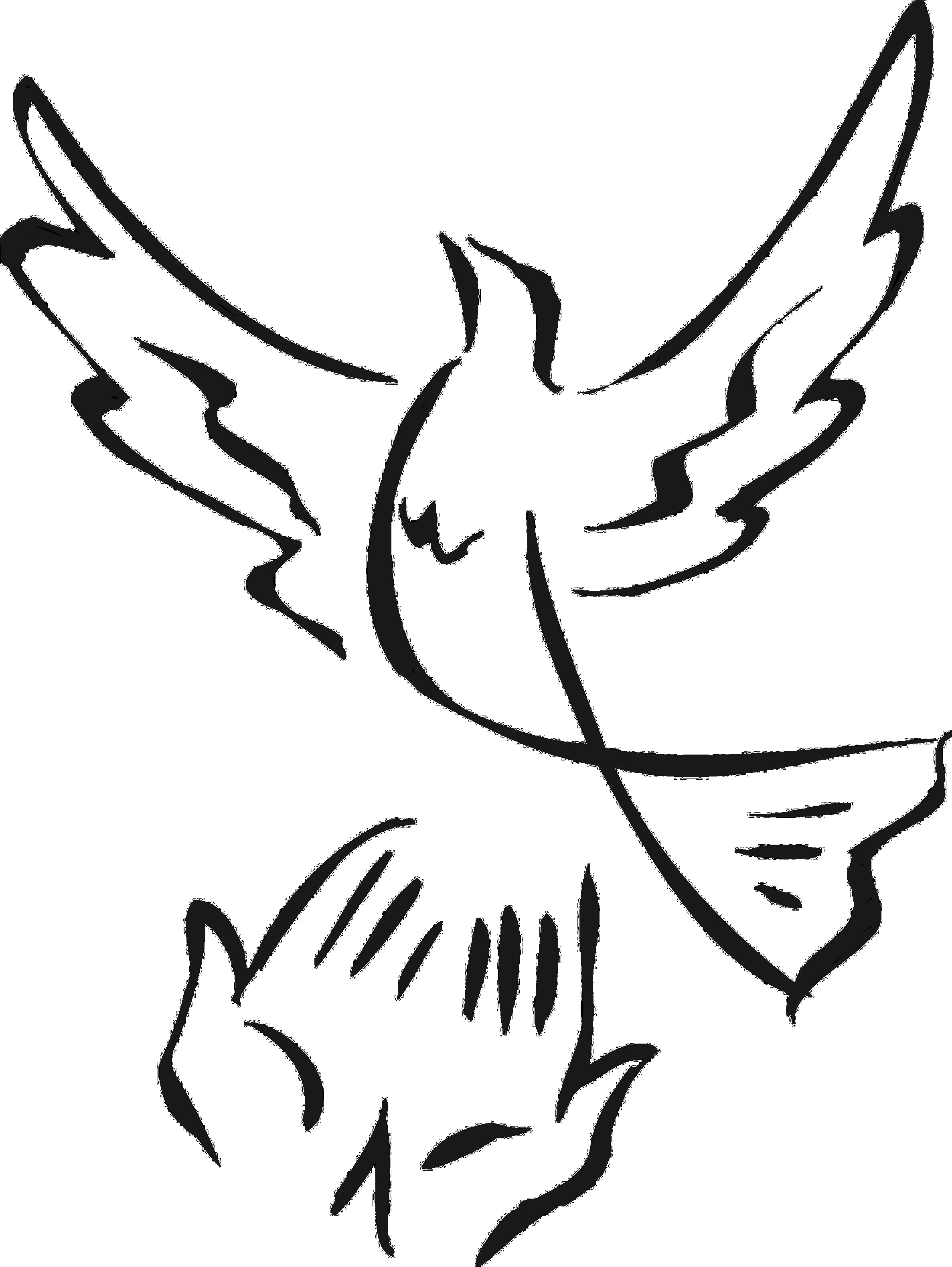 Dove Png Clip Art - Doves For Funeral Program, Transparent Png - Clip ...