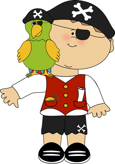 Pirate Boy with Parrot - Fun Clipart for Kids’ Themes & Parties