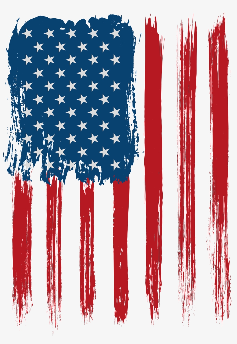 Distressed American Flag Art - Patriotic Graphic for Web & Print