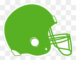 Green Football Helmet Sticker - Downloadable PNG Clipart