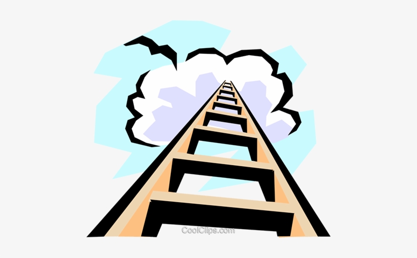 Stairway to Success - Symbolic Railroad Track Ascending into Clouds