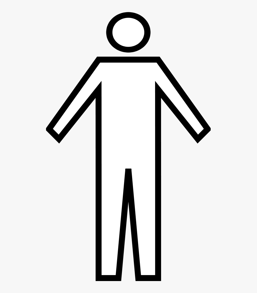 Simple black-and-white stick figure icon representing a generic human person.