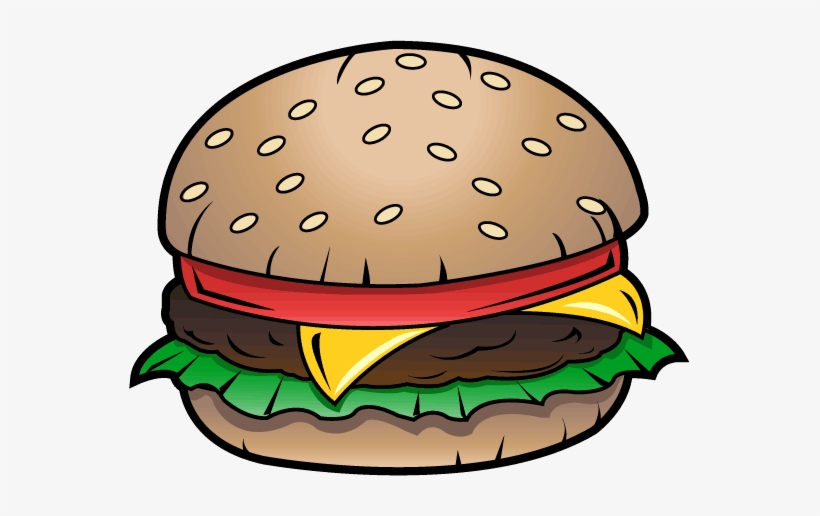 Classic Cheeseburger Illustration - Free Clipart for Food Blogs & Menus