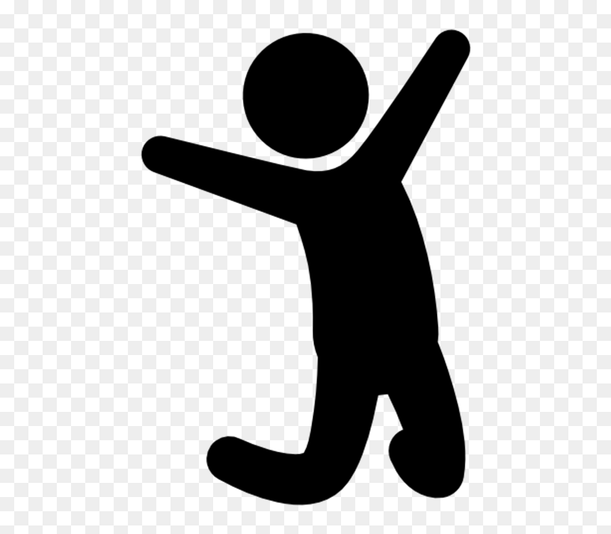 Celebrating Joy and Movement - Vector Stick Figure Icon