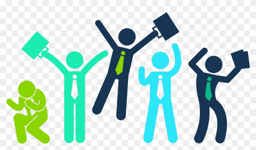 Celebrating Team Success - Business Achievement Illustration