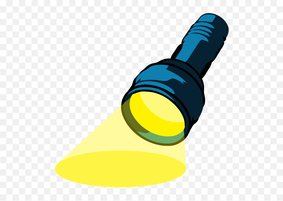 Flashlight Illustration - Bright Beam Clipart for Web & Print