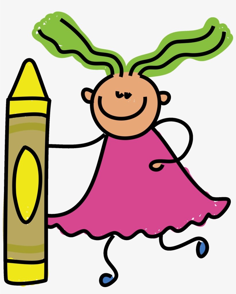 Fun Kids Coloring Page - Download & Print Free Crayon Illustration