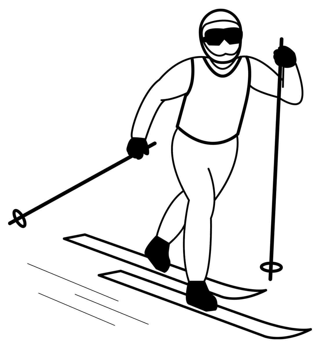 snow skis - Clip Art Library