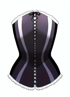 Purple Satin Gothic Burlesque Corset Waist Training LONGLINE Overbust