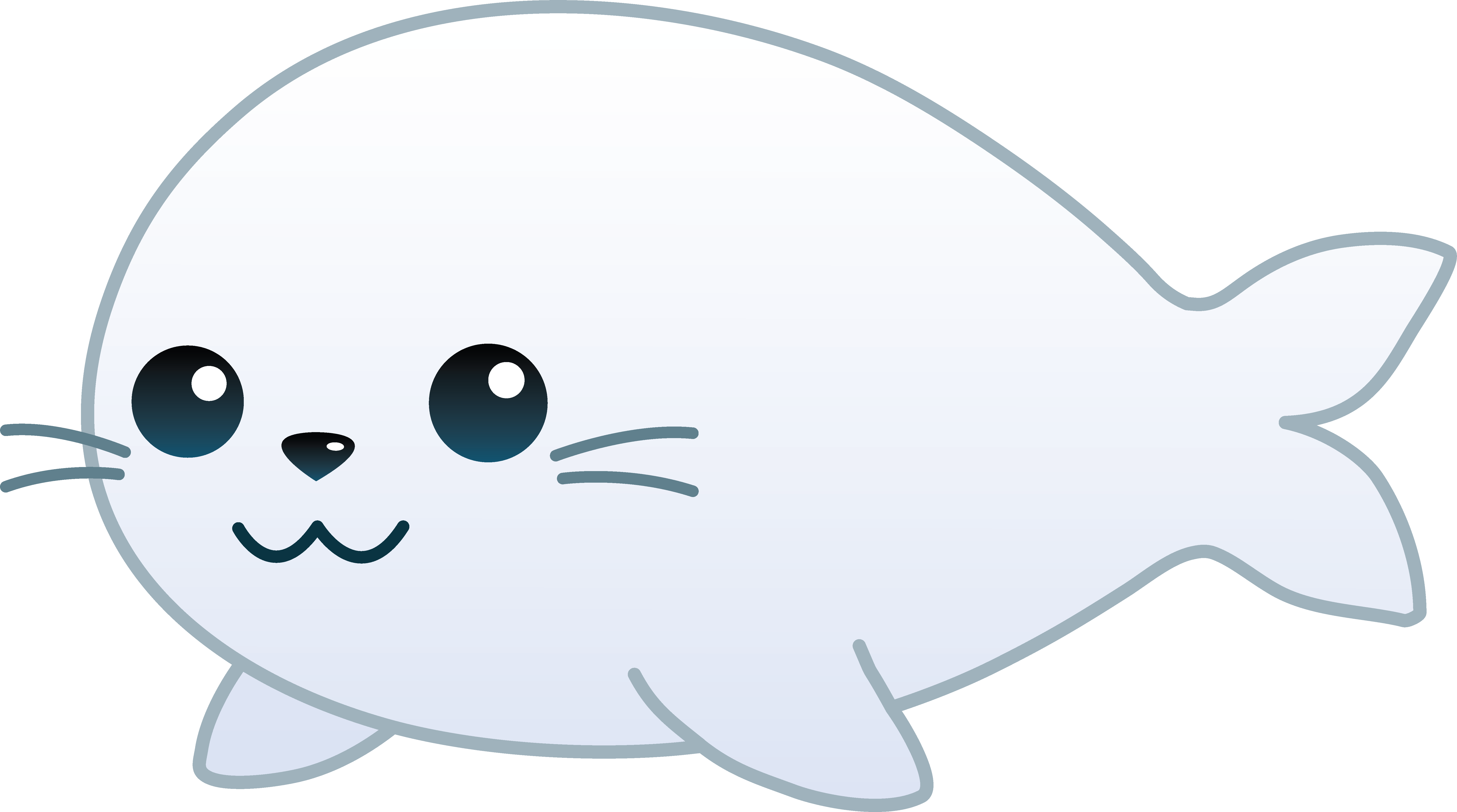 Adorable Cartoon Seal Illustration - Free Download & Usage