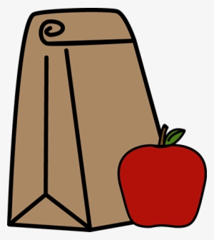 Healthy Packed Lunch Ideas - Paper Bag & Apple Illustration