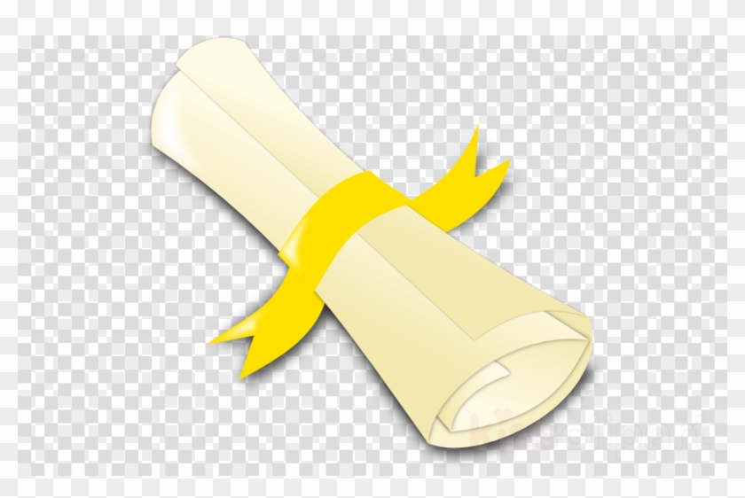 A rolled parchment diploma tied with a yellow ribbon, symbolizing academic achievement or official certification.