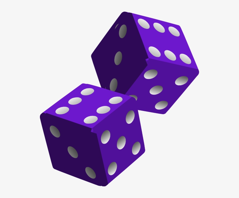 Purple Dice Rolling - High-Quality Gaming and Casino Imagery