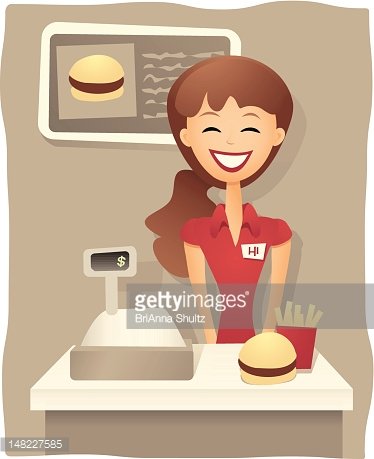 Friendly Fast Food Service - Quick, Cheerful Counter Experience