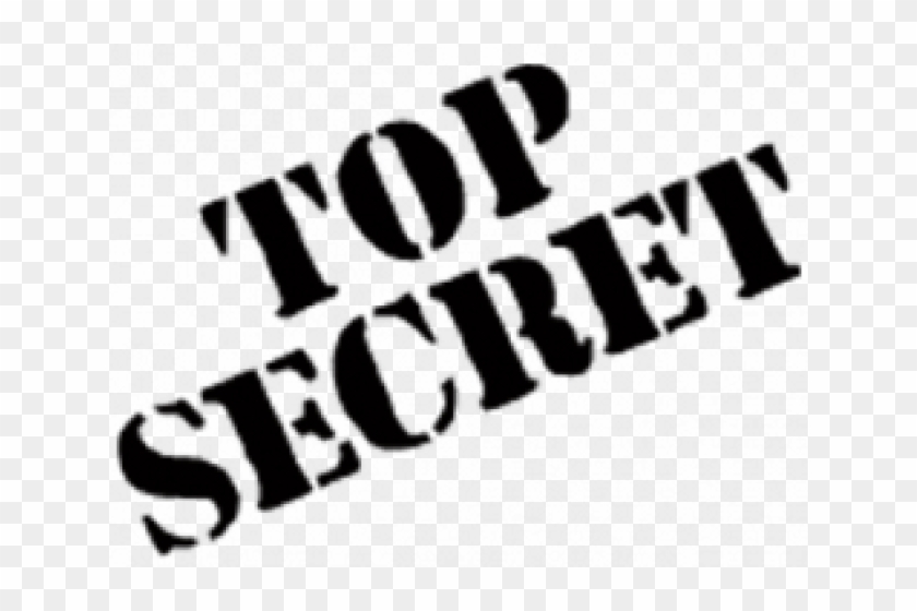 Bold black "TOP SECRET" stamp on transparent checkered background, angled diagonally.