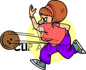 Cartoon Bowling Girl - Fun Clip Art for Sports & Kids Content
