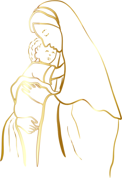 Madonna and Child Illustration - Sacred Art for Devotion and Worship