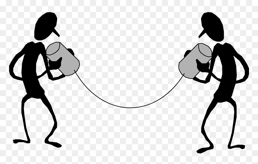 Tin-Can Telephone Communication Illustration | Simple Human Connection Concept