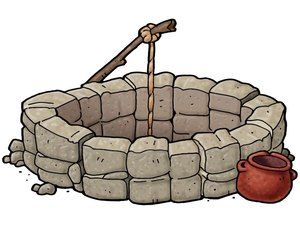 Ancient Stone Well Illustration - Traditional Water Source Design