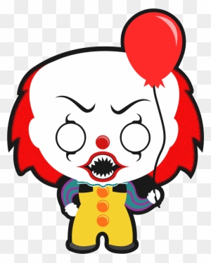 Cute Yet Creepy Pennywise Clown Illustration - Free PNG Download