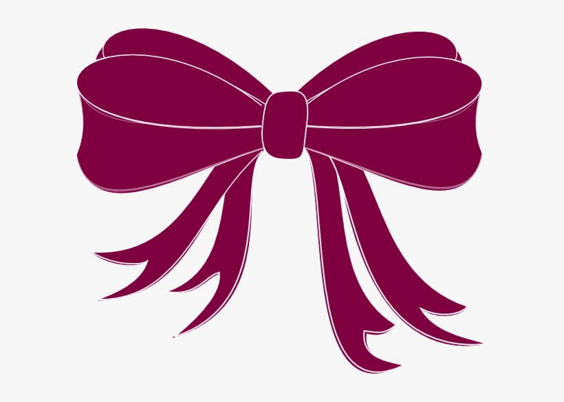 Maroon Ribbon Bow SVG Clipart - Free Download for Crafts & Design