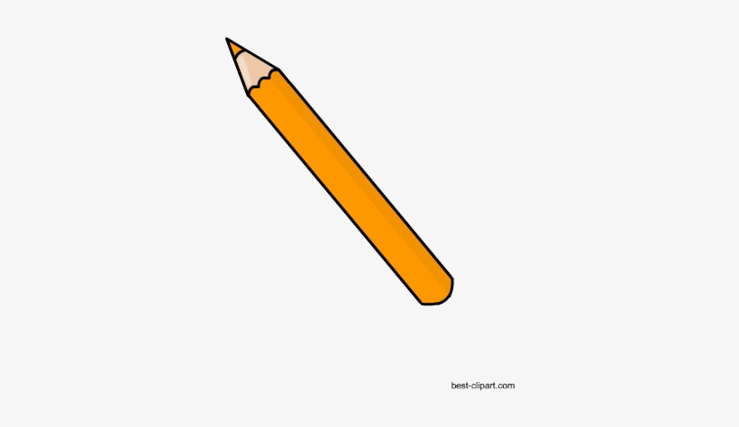 Orange Pencil Clipart - Free Download for Education & Design