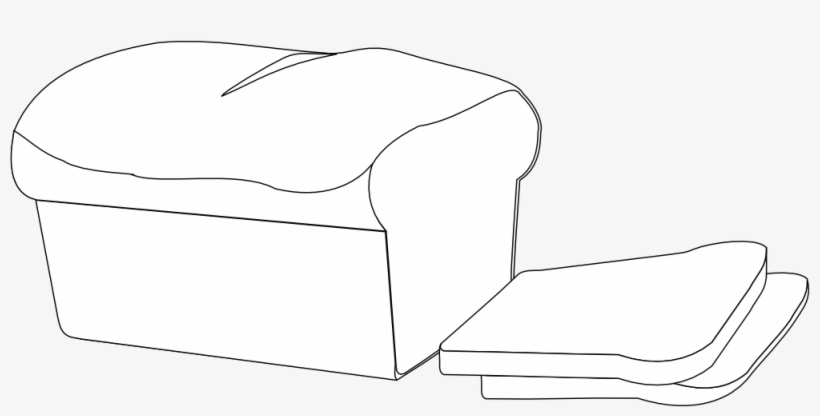 Sliced Loaf of Bread Illustration - Clean Line Art for Recipes & Baking Guides