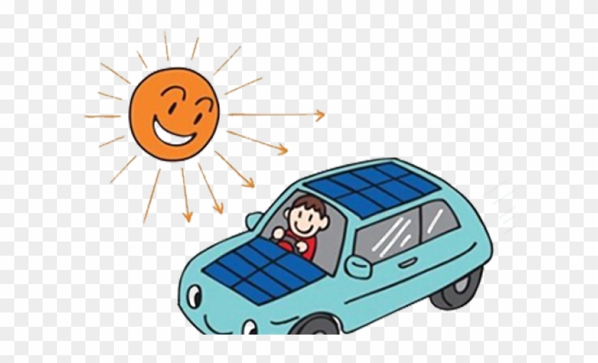 Solar-Powered Car Illustration - Clean Energy Transportation Concept