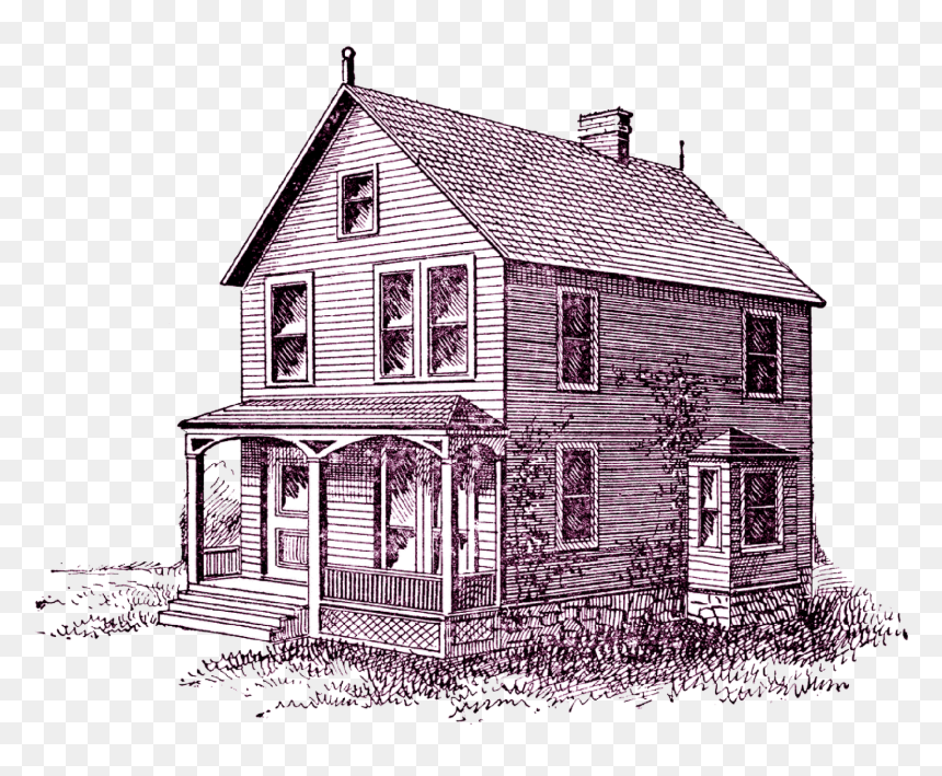 Old House Clipart Colonial House House Clip Art HD Png Download 