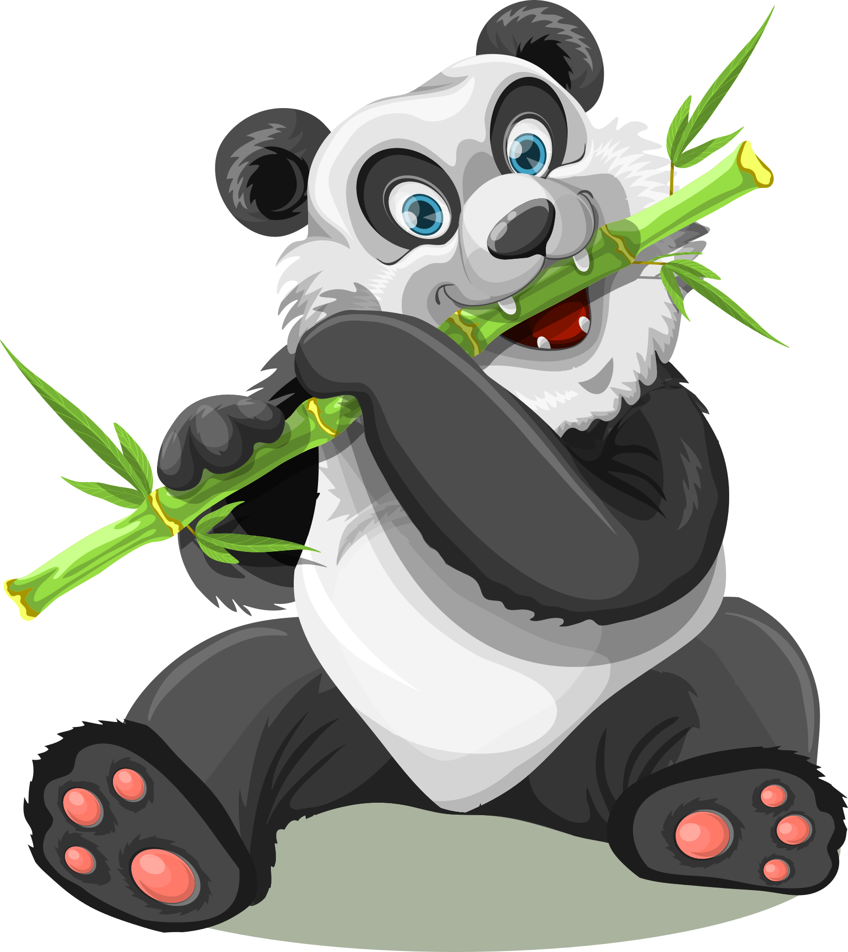 Panda Eatings Clip Art Library